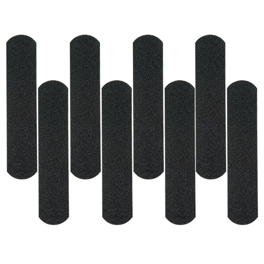 Smart Home Peel and Stick 2 x 9 inch Safety Treads Medium Coarse Black, 8 Pack